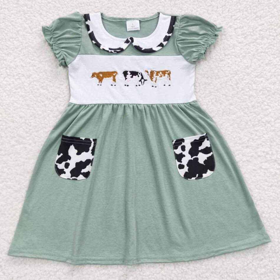 Cow Embroidered Dress