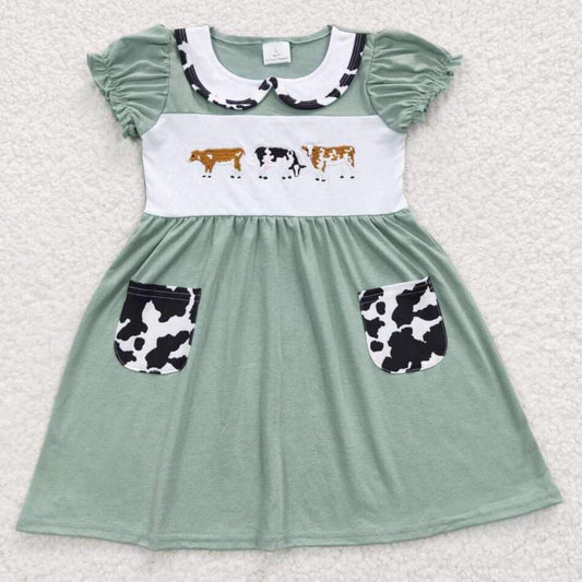 Cow Embroidered Dress