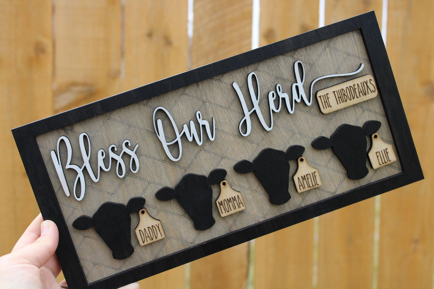 PERSONALIZED BLESS OUR HERD PLAQUE