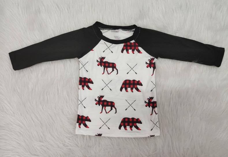 Buffalo Plaid Moose Tee