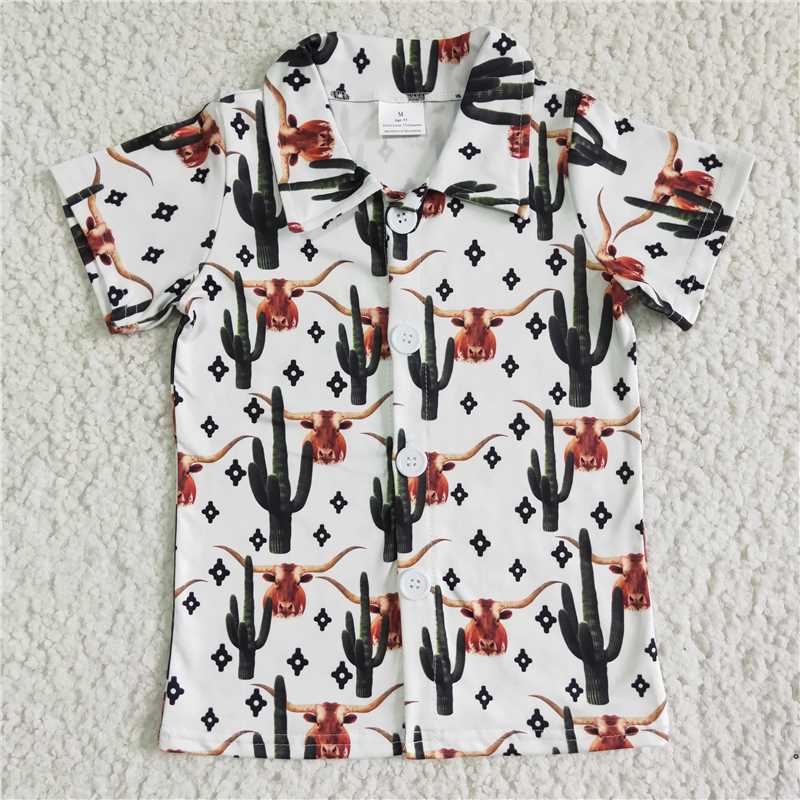 CACTUS LONGHORN BUTTON DOWN