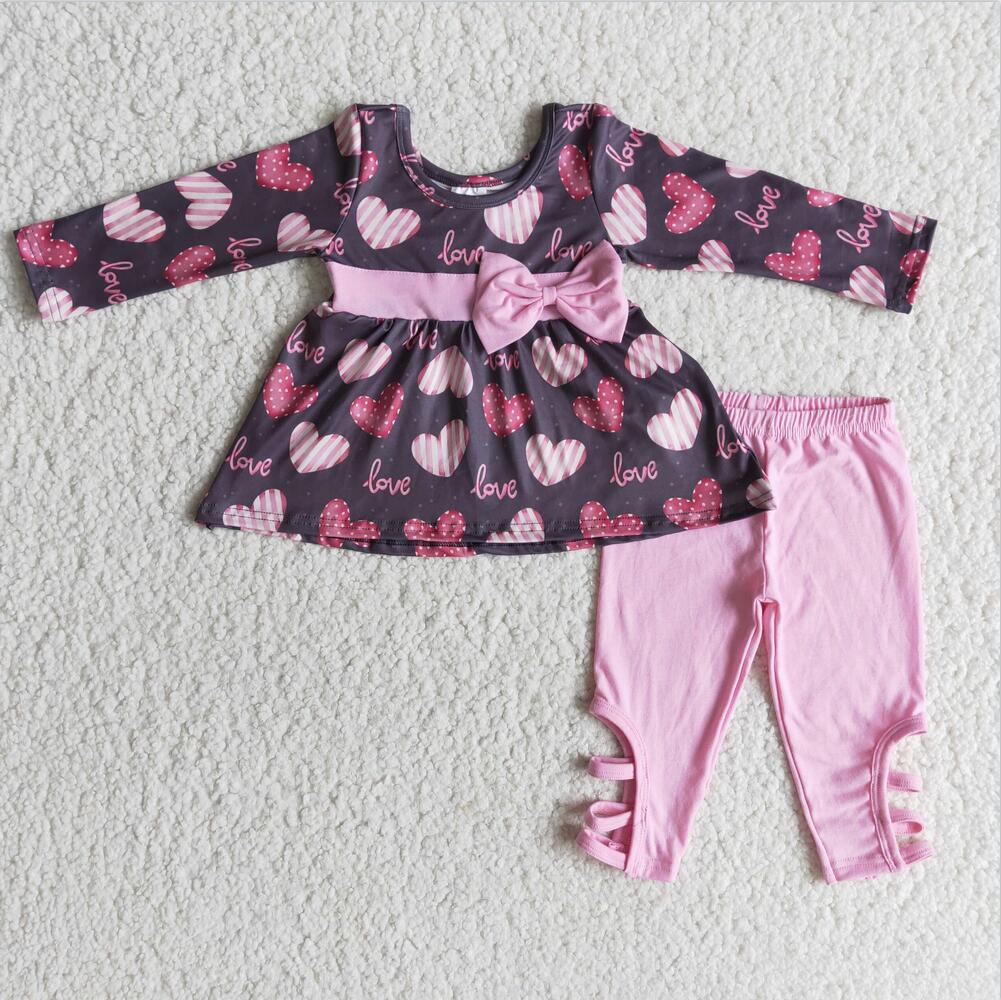 PINK HEART LEGGING SET