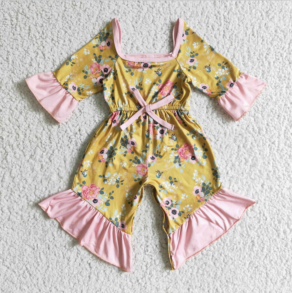 YELLOW & PINK FLORAL JUMPSUIT