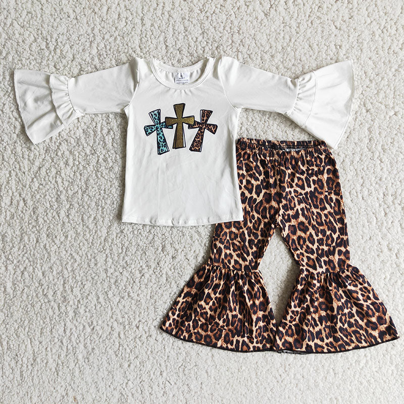 3 WOODEN CROSSES LEOPARD BELLE SET