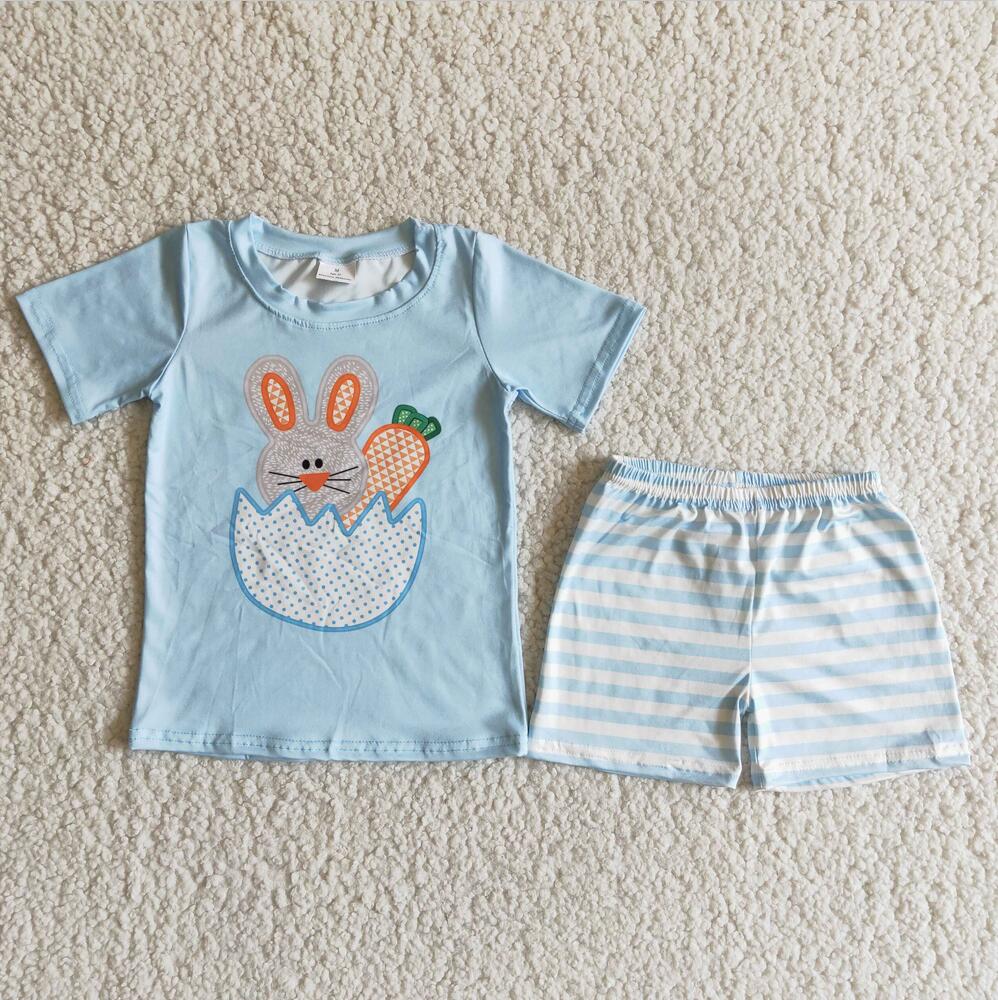 BOYS EASTER STRIPED SHORT SET