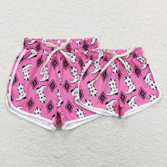 PINK STARRY STRIDE MOMMY & ME SHORTS