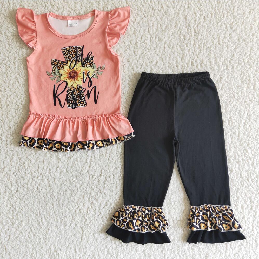 HE IS RISEN LEOPARD PANT SET