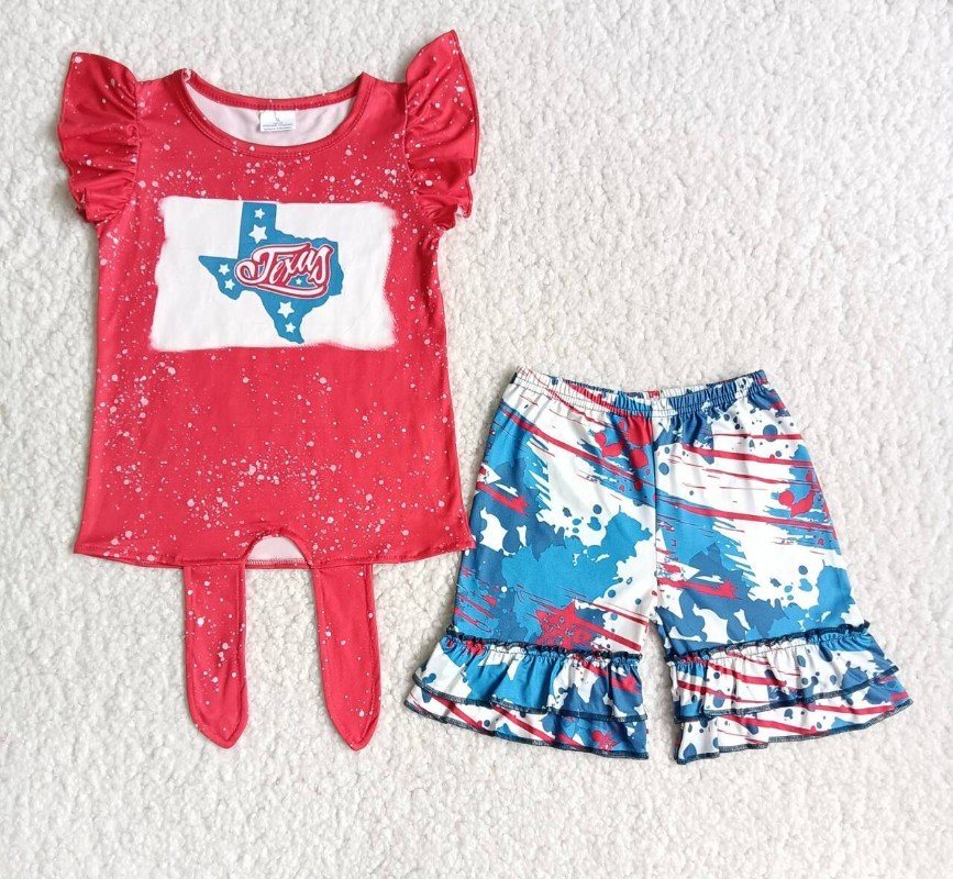 TEXAS RUFFLE SHORT SET