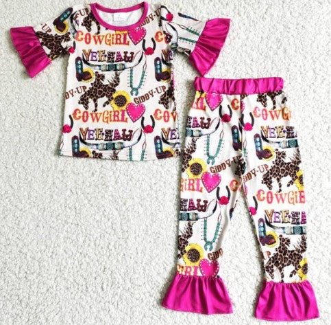 YEEHAW COWGIRL PAJAMA SET