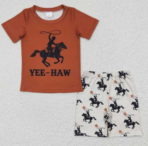 YEE-HAW COWBOY SHORT SET