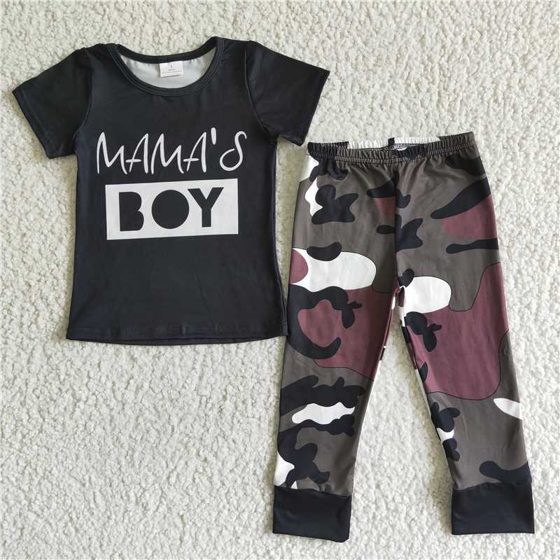 MAMA'S BOY CAMO PANT SET