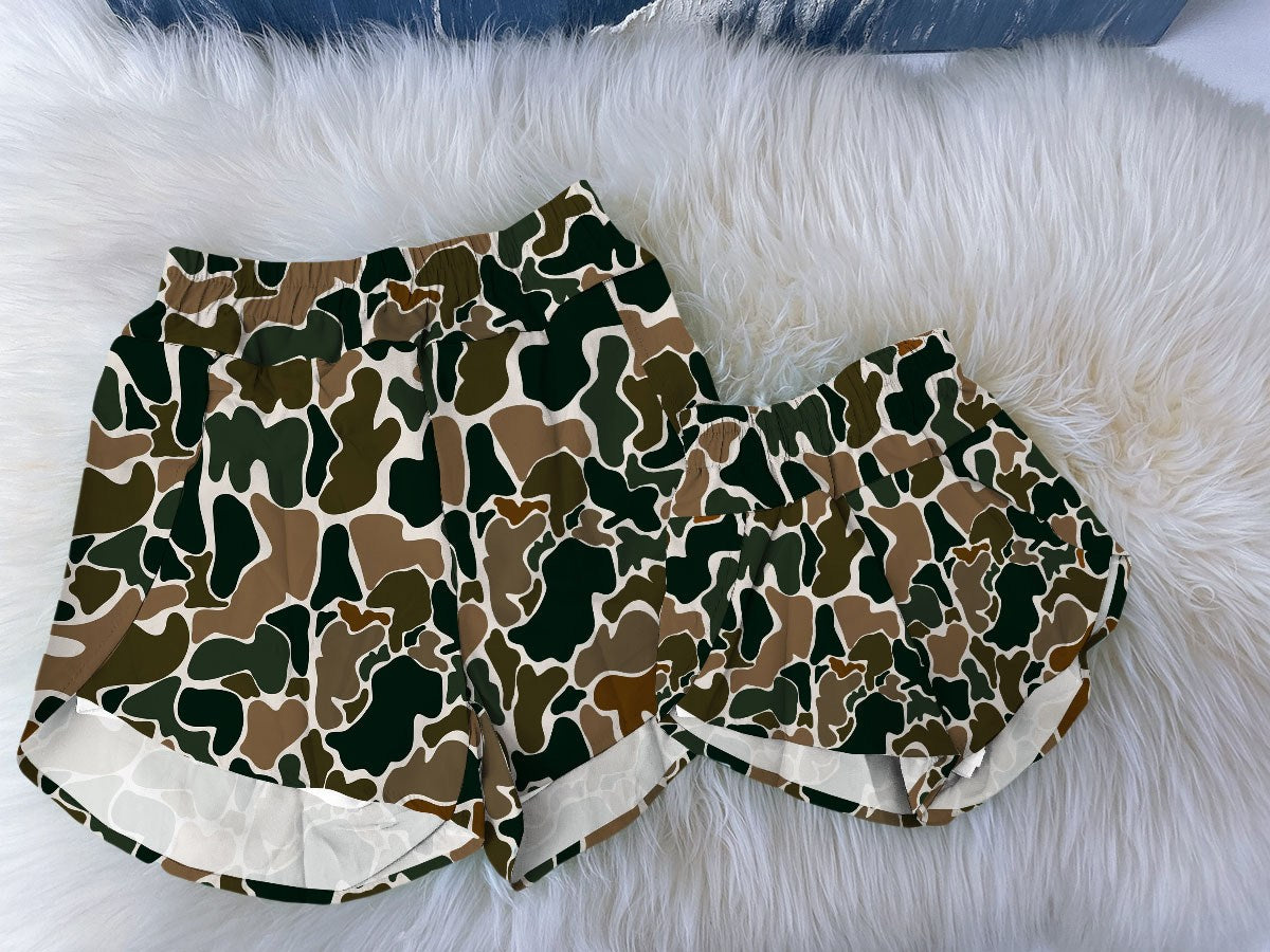 MOMMY & ME CAMO ATHLETIC SHORTS