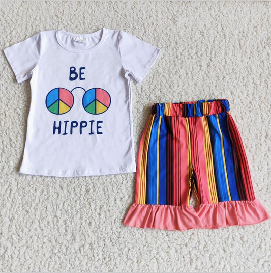 BE HIPPIE SERAPE SHORT SET