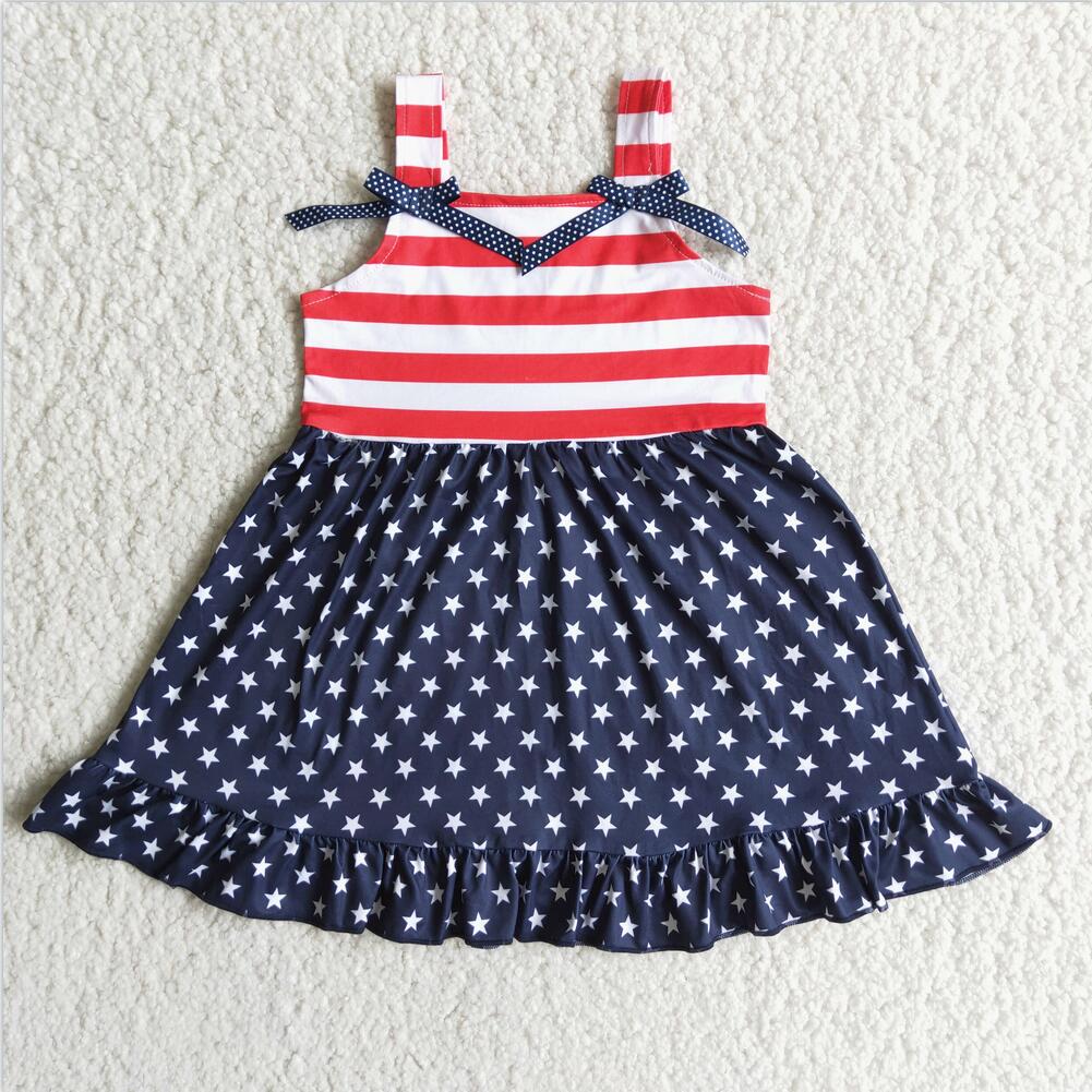 STARS AND STRIPES RUFFLE TANK DRESS