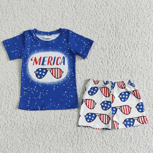 BOYS 'MERICA SHORT SET