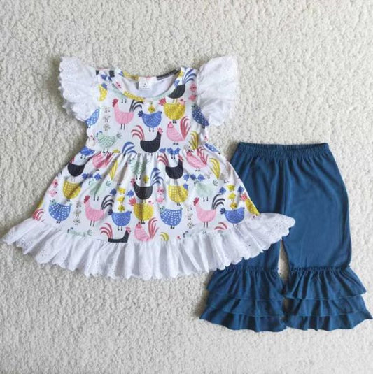 CHICKEN LACE RUFFLE SET