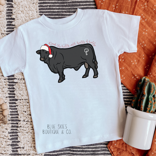 BALLS OF HOLLY BLACK BULL TEE