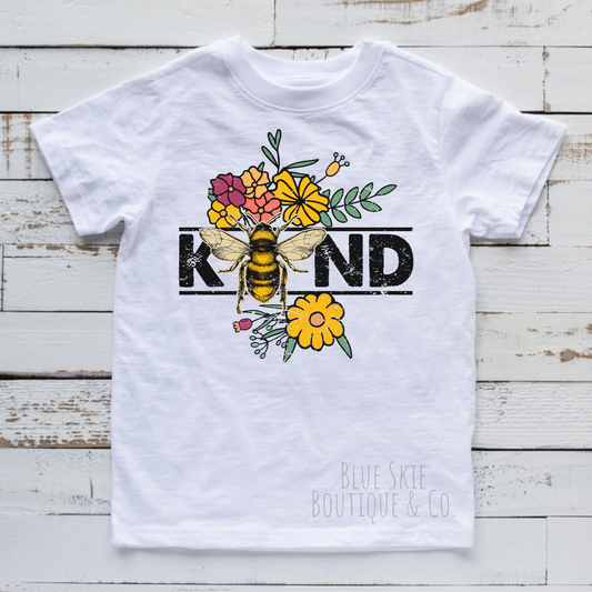 BEE KIND FLORAL TEE