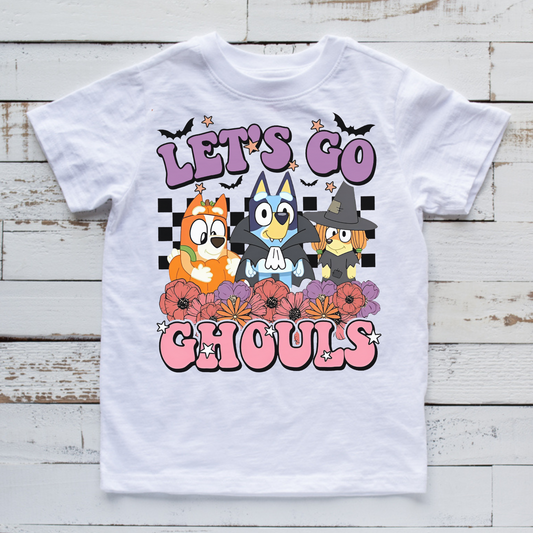 LETS GO GHOULS BLUEY TEE