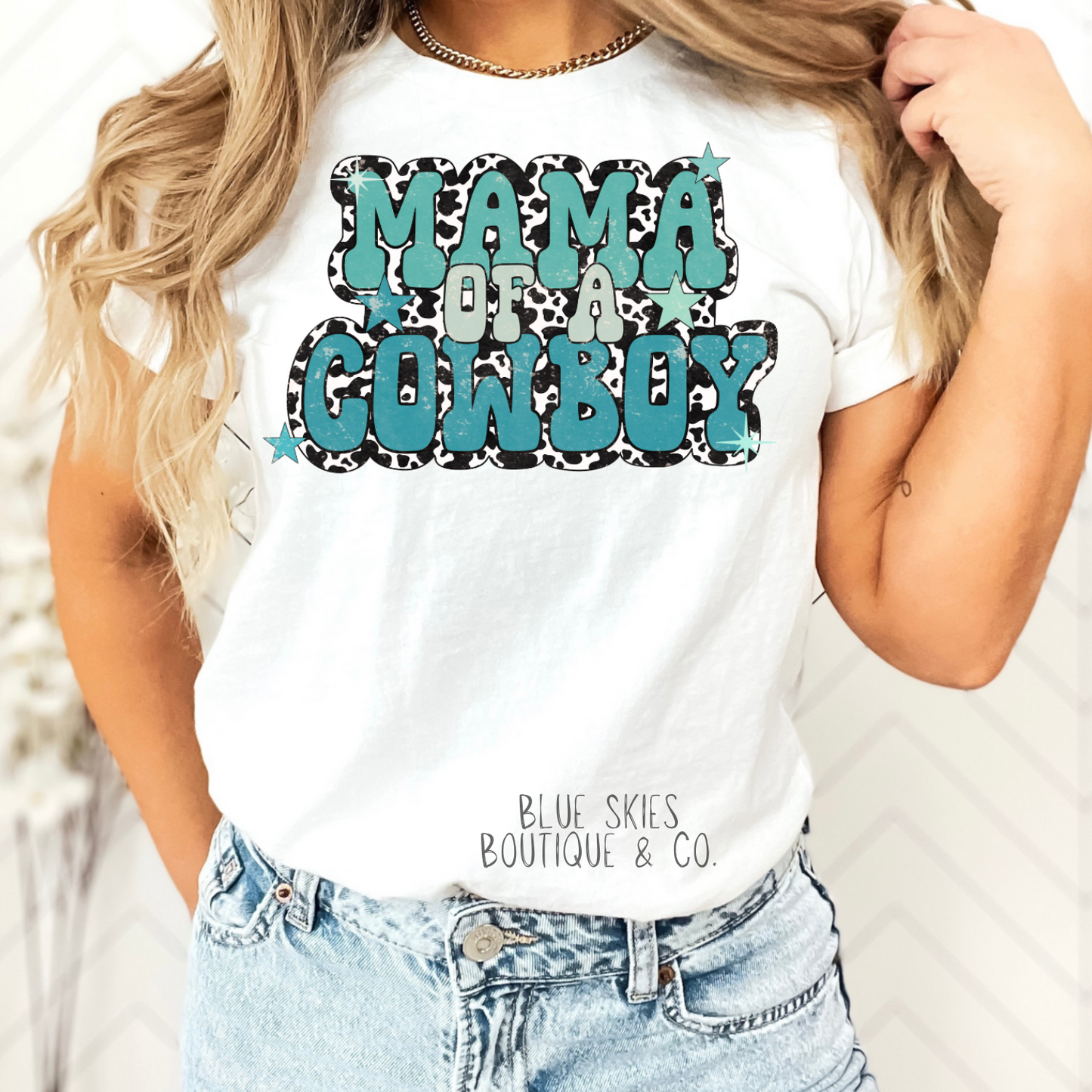 MAMA OF A COWBOY TEE