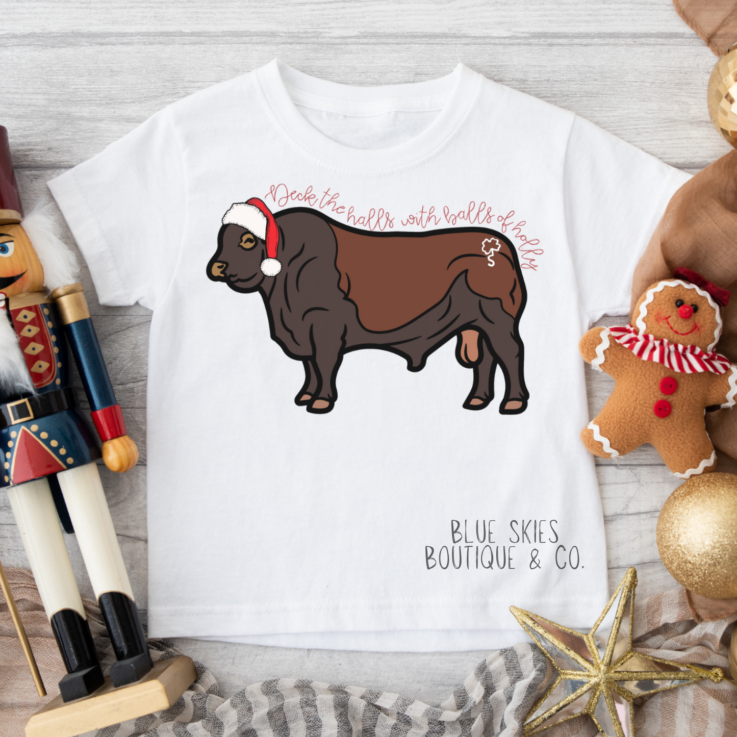 BALLS OF HOLLY BROWN BULL TEE