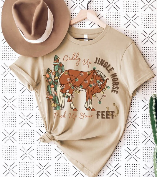 GIDDY UP JINGLE HORSE TEE - KIDS