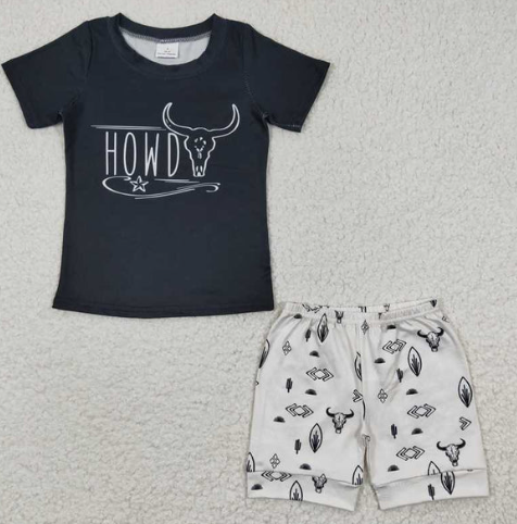 HOWDY SKULL SHORT SET