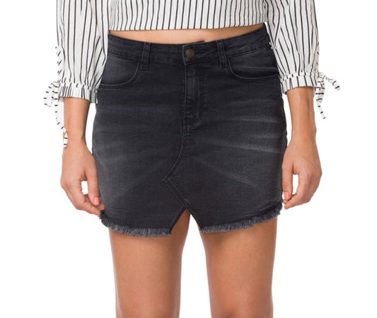 WOMENS BLACK DENIM SKIRT