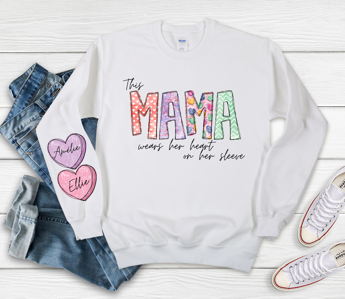 PERSONALIZED VALENTINES LONG SLEEVE TEE - READ DESCRIPTION