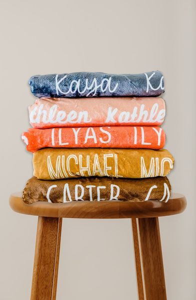 PERSONALIZED NAME BLANKETS