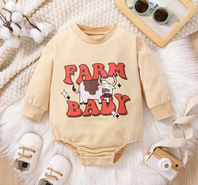 FARM BABY LONG SLEEVE ONESIES